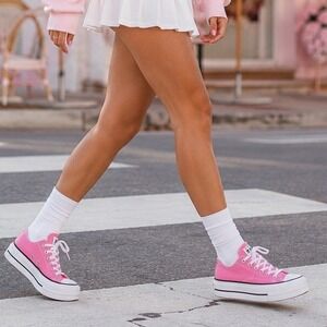 Womens Converse Chuck Taylor All Star Lift Low-Top Sneaker Pink 2" Platform